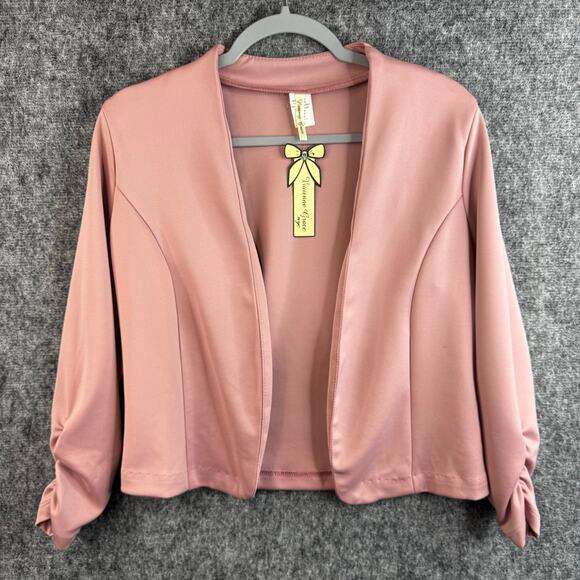 Vivienne Grace NYC Mauve Open Front Cardigan Jacket Women's Large NWT - Picture 2 of 8